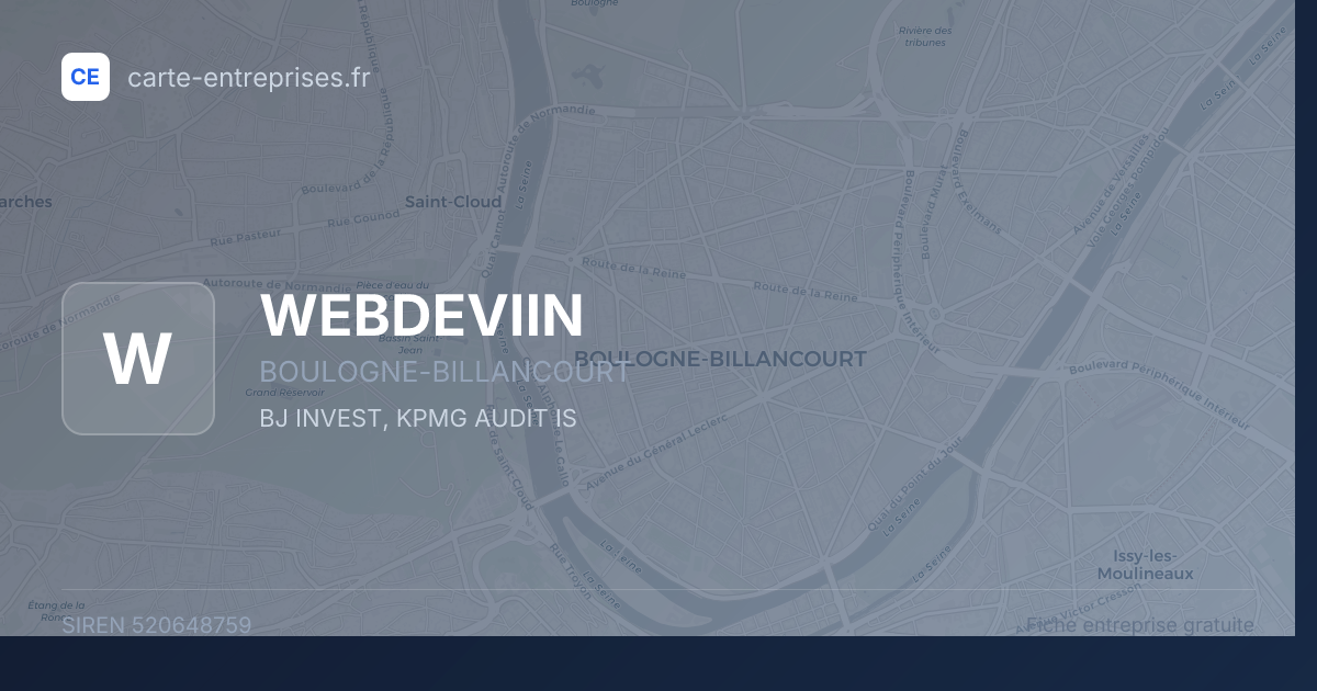 WEBDEVIIN — 520648759 — fiche entreprise