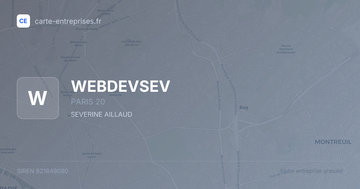 WEBDEVSEV — 821849080 — fiche entreprise