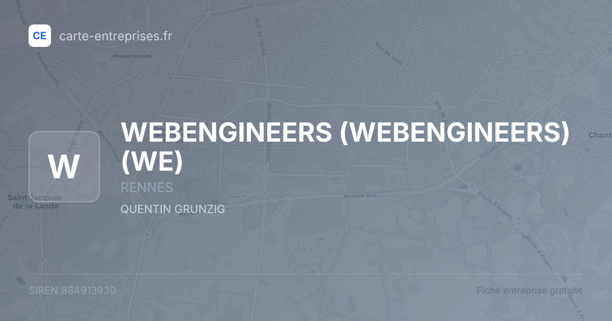 WEBENGINEERS (WEBENGINEERS) (WE) — 884913930 — fiche entreprise