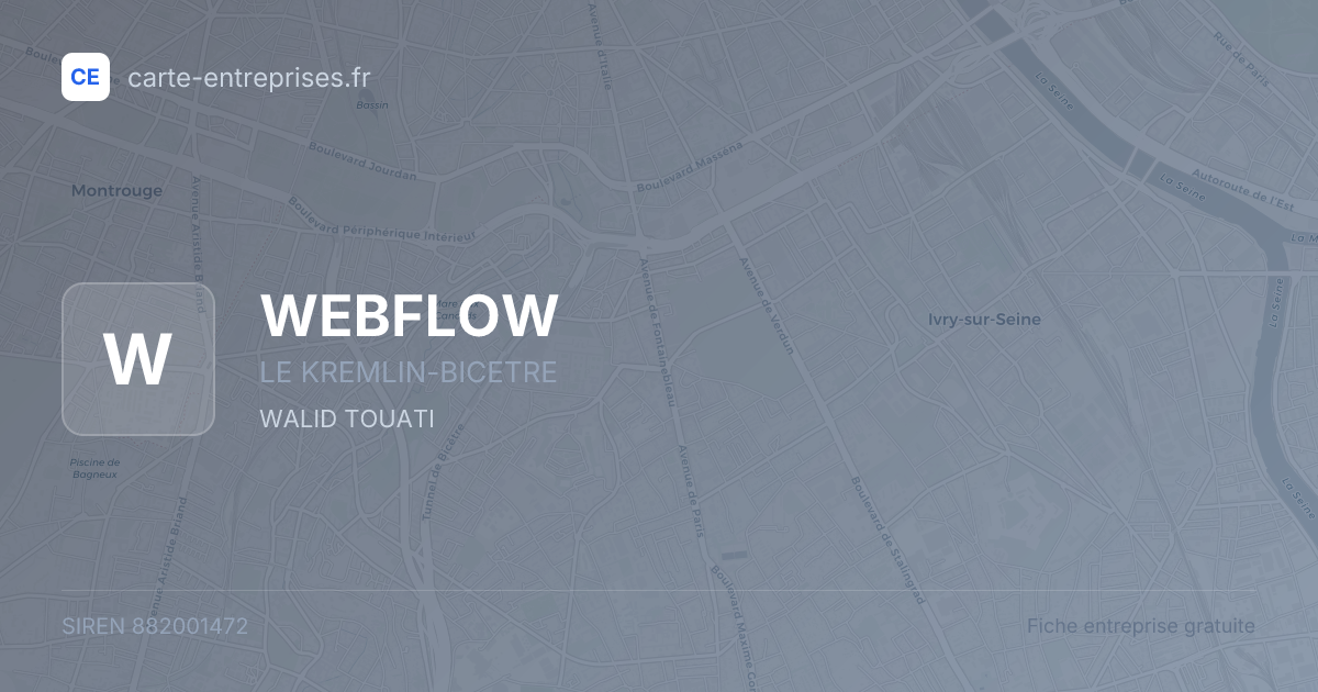 WEBFLOW — 882001472 — fiche entreprise