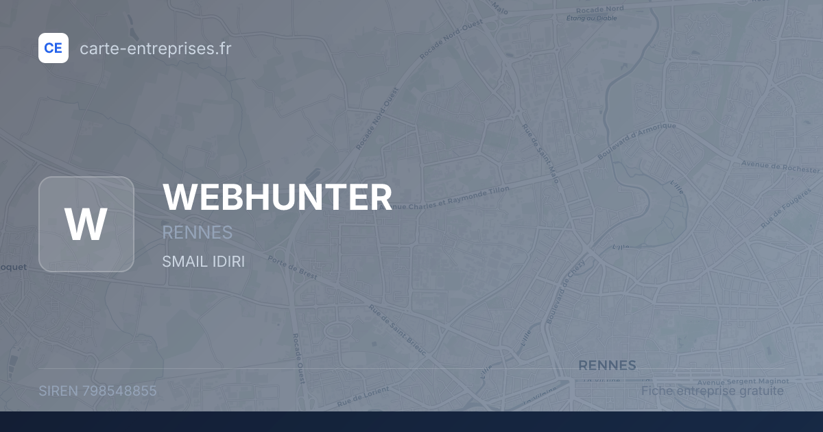 WEBHUNTER — 798548855 — fiche entreprise
