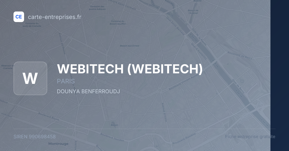 WEBITECH — 990698458 — fiche entreprise