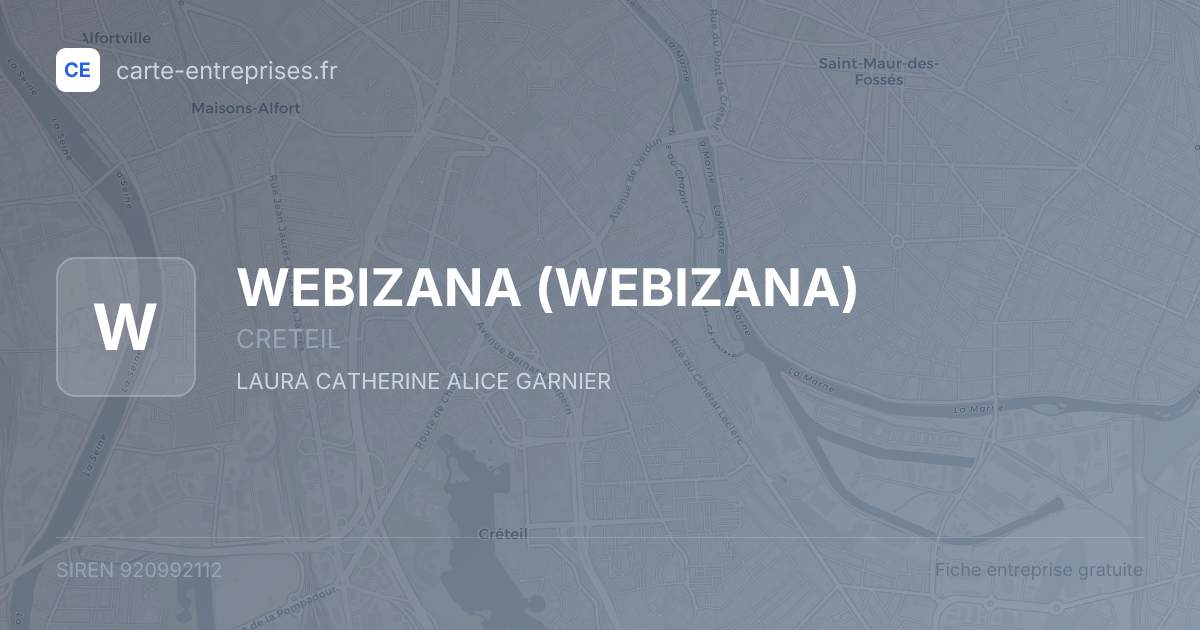 WEBIZANA — 920992112 — fiche entreprise