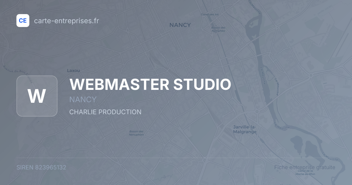 WEBMASTER STUDIO — 823965132 — fiche entreprise