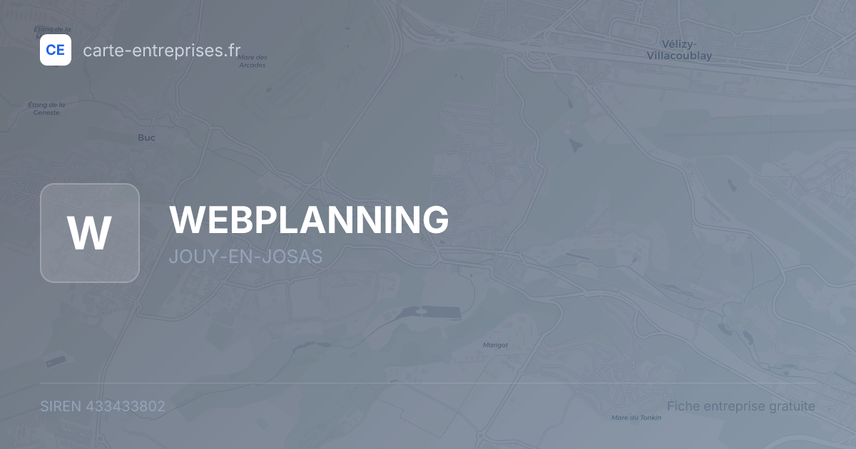 WEBPLANNING — 433433802 — fiche entreprise