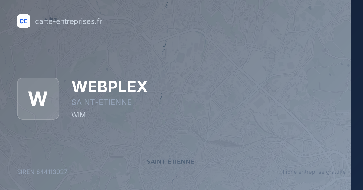 WEBPLEX — 844113027 — fiche entreprise