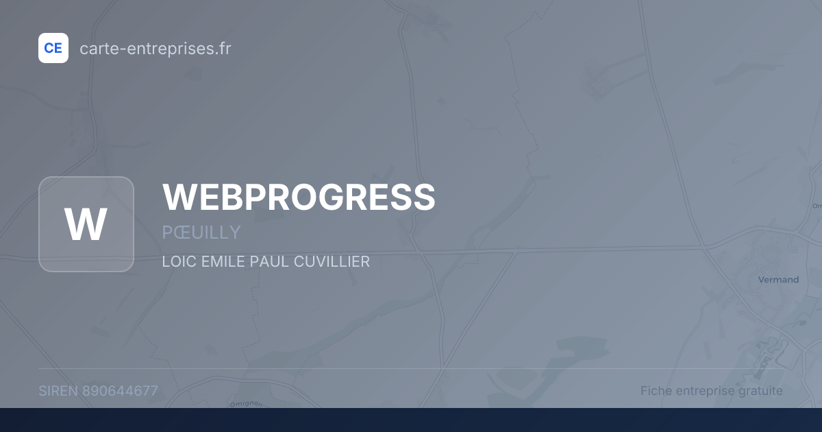 WEBPROGRESS — 890644677 — fiche entreprise