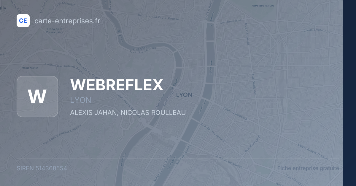WEBREFLEX — 514368554 — fiche entreprise