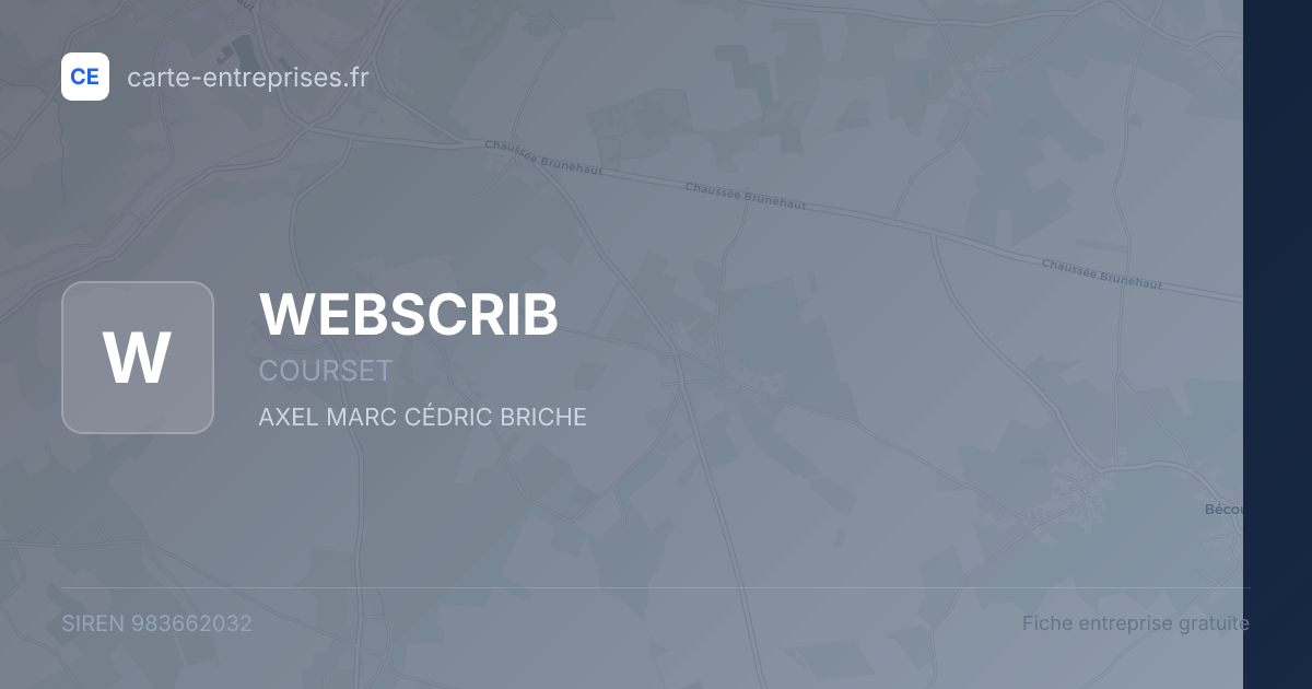 WEBSCRIB — 983662032 — fiche entreprise