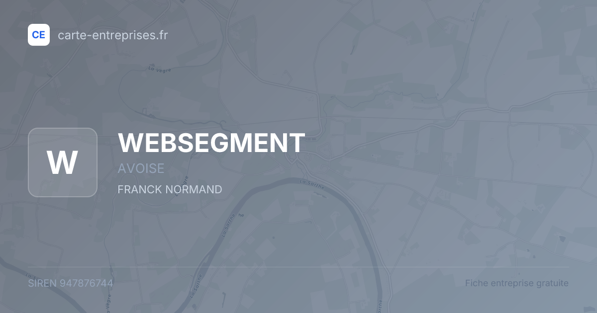 WEBSEGMENT — 947876744 — fiche entreprise