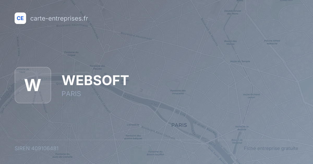 WEBSOFT — 409106481 — fiche entreprise