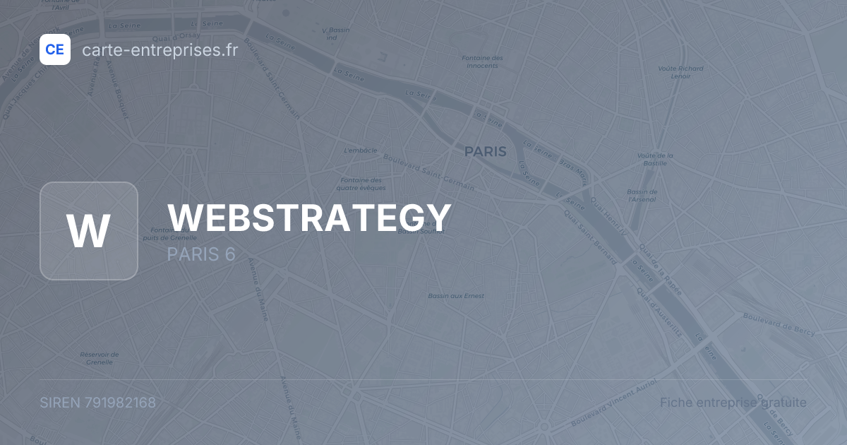 WEBSTRATEGY — 791982168 — fiche entreprise