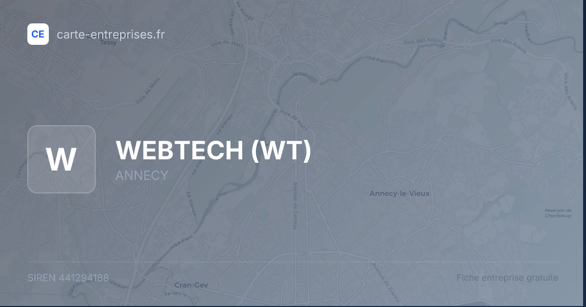 WEBTECH (WT) — 441294188 — fiche entreprise