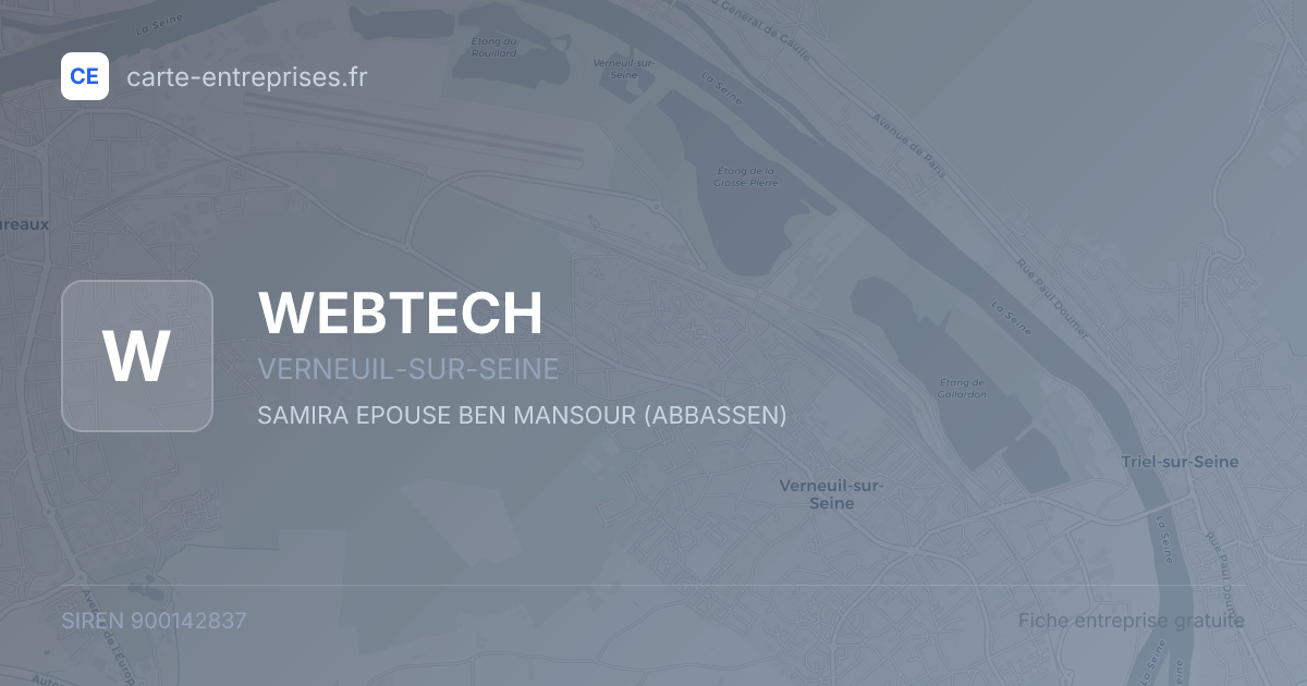WEBTECH — 900142837 — fiche entreprise