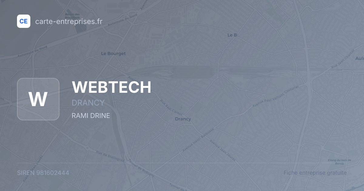 WEBTECH — 981602444 — fiche entreprise