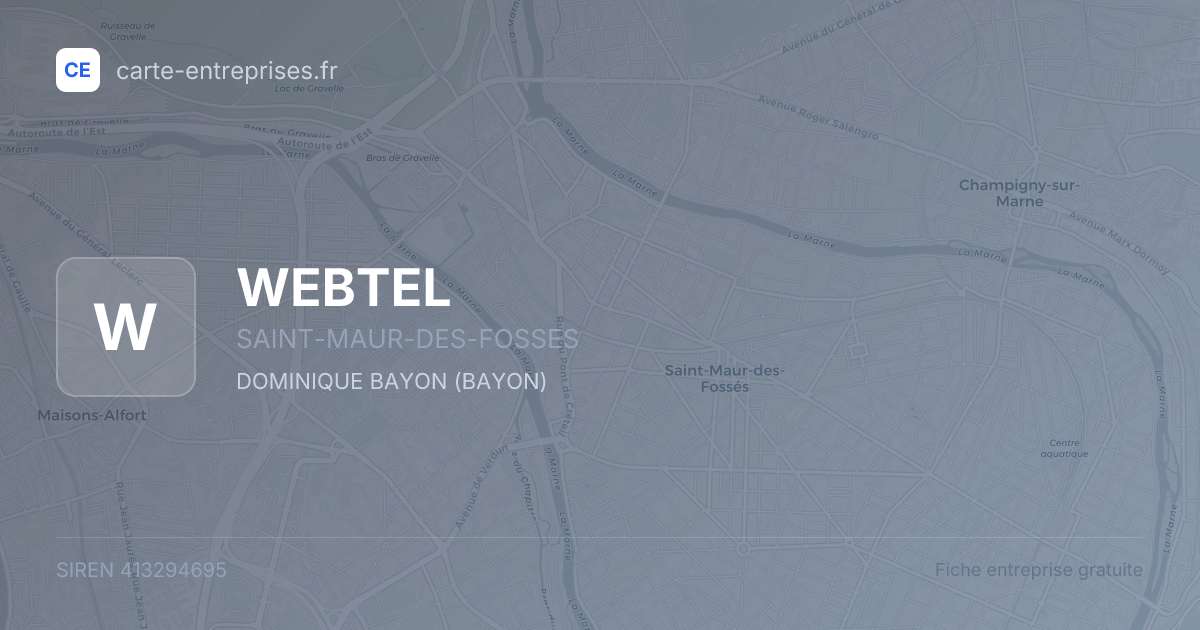 WEBTEL — 413294695 — fiche entreprise