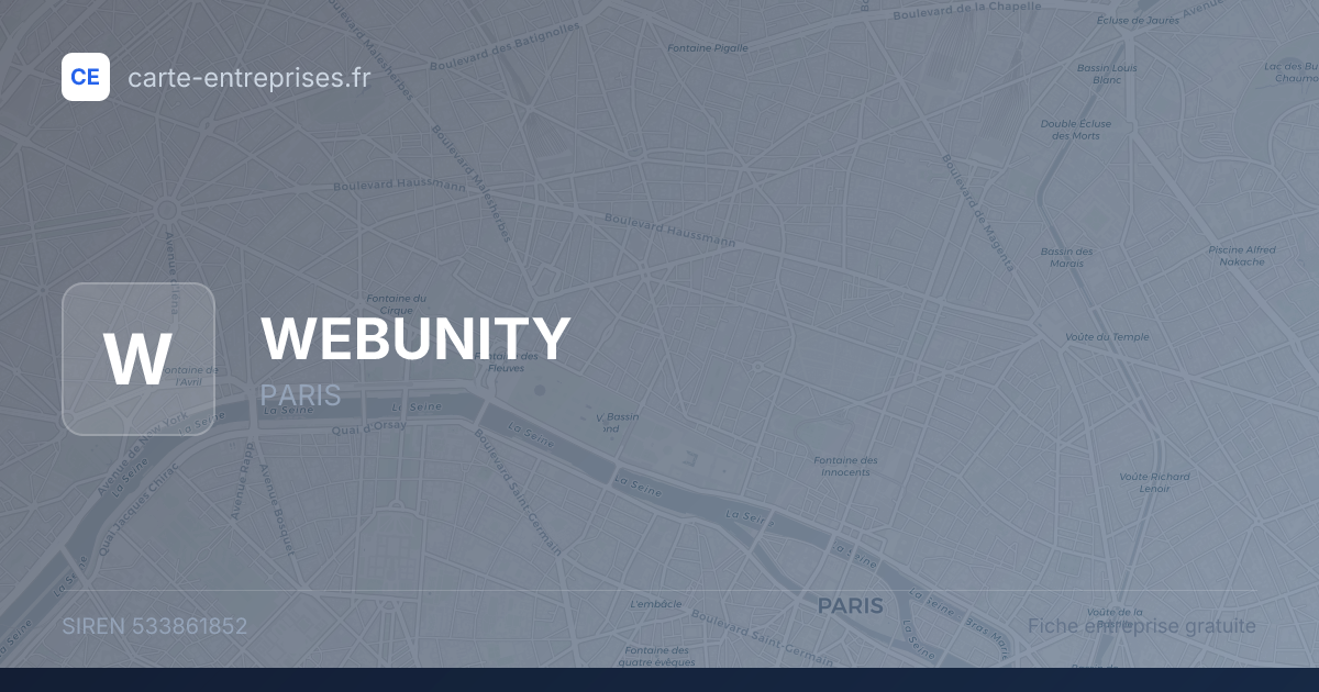WEBUNITY — 533861852 — fiche entreprise