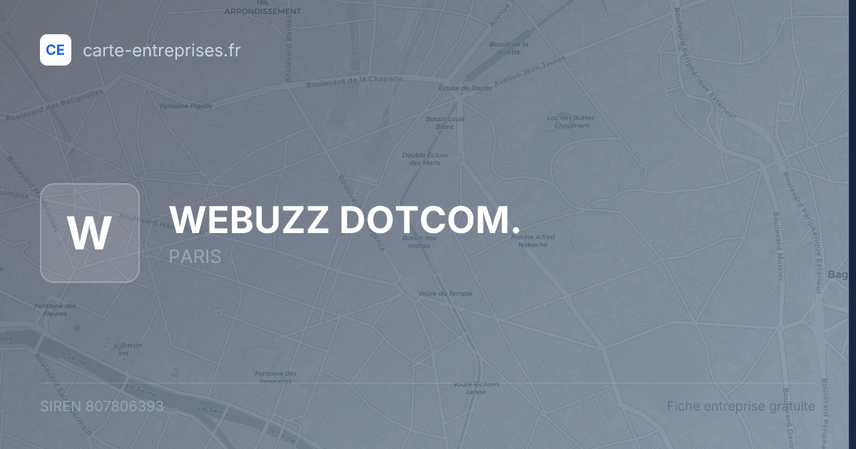WEBUZZ DOTCOM. — 807806393 — fiche entreprise