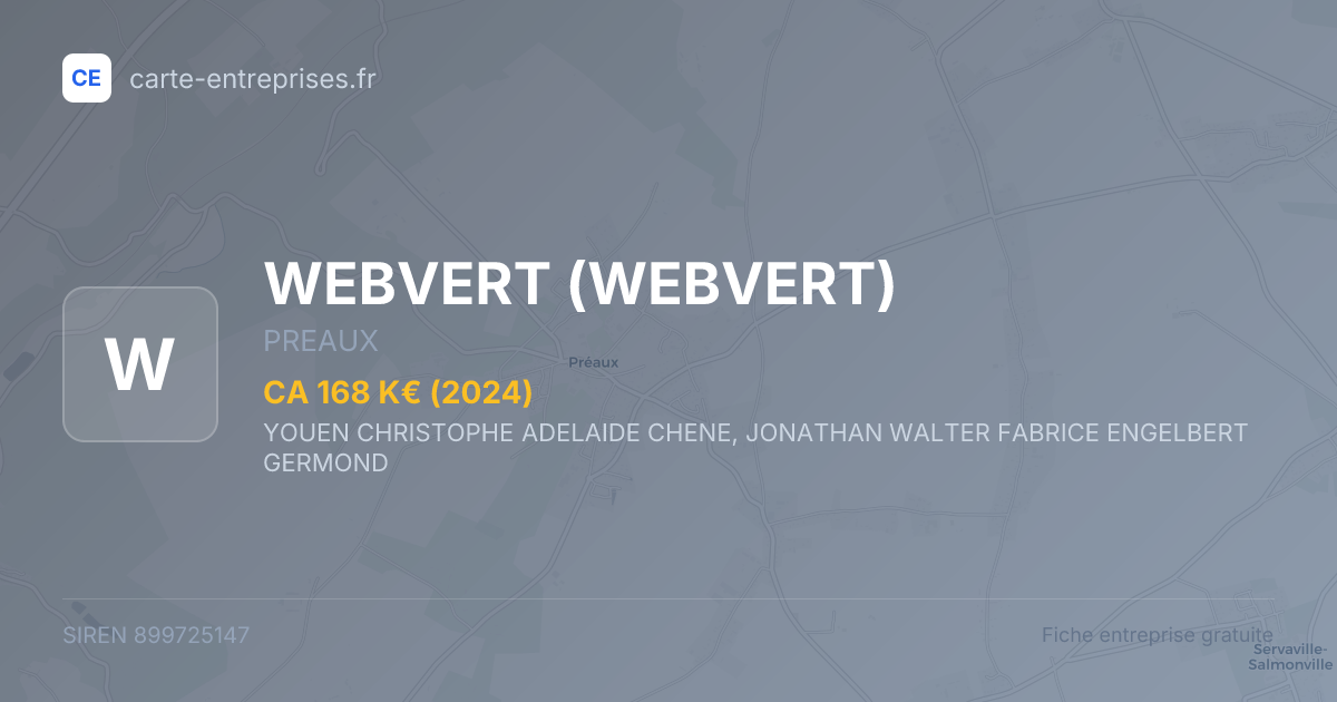WEBVERT — 899725147 — fiche entreprise
