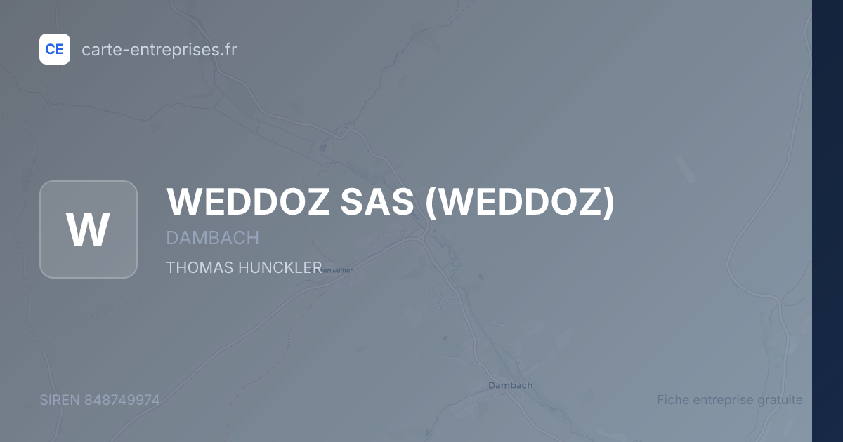 WEDDOZ SAS (WEDDOZ) — 848749974 — fiche entreprise