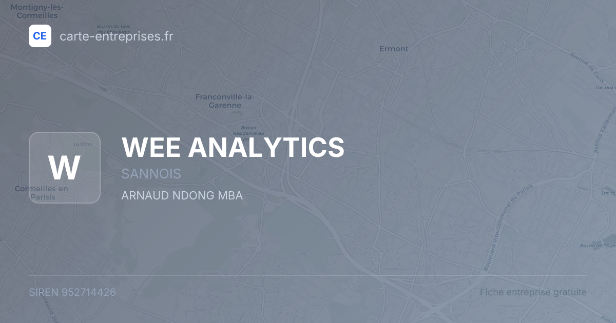 WEE ANALYTICS — 952714426 — fiche entreprise
