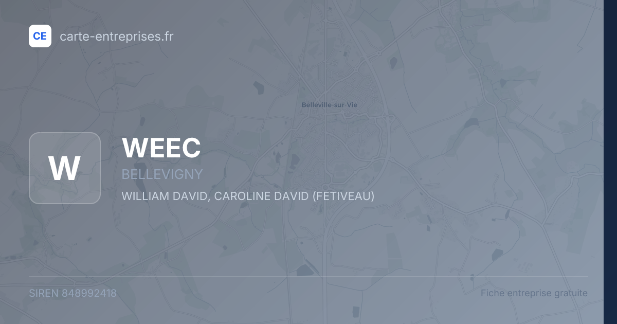 WEEC — 848992418 — fiche entreprise