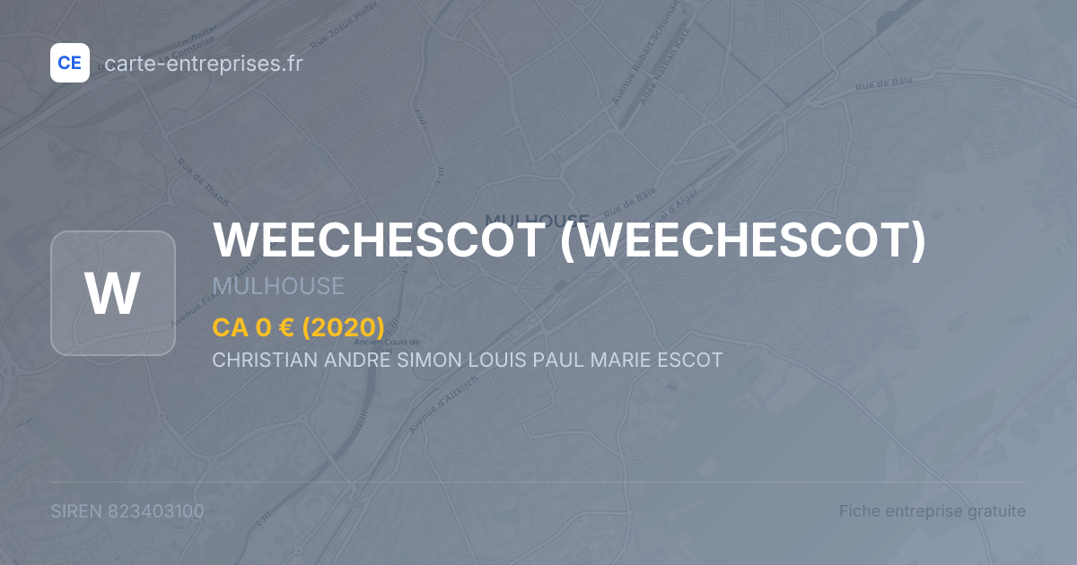 WEECHESCOT — 823403100 — fiche entreprise