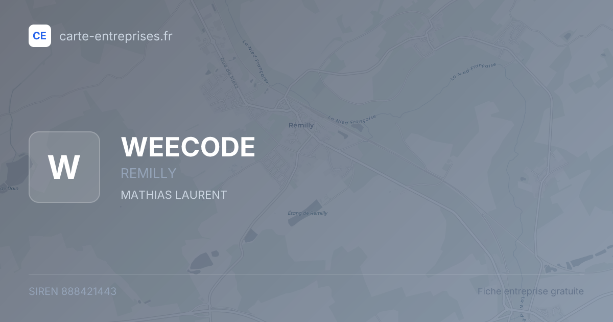 WEECODE — 888421443 — fiche entreprise