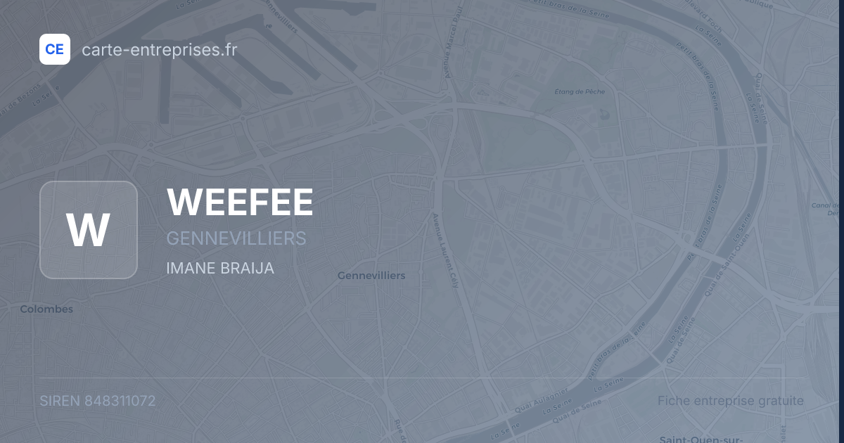 WEEFEE — 848311072 — fiche entreprise