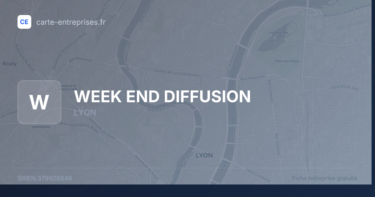 WEEK END DIFFUSION — 379928849 — fiche entreprise