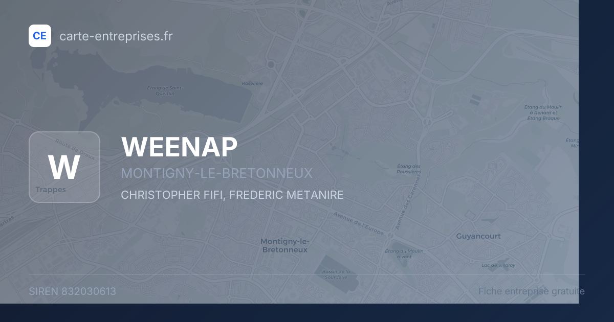 WEENAP — 832030613 — fiche entreprise