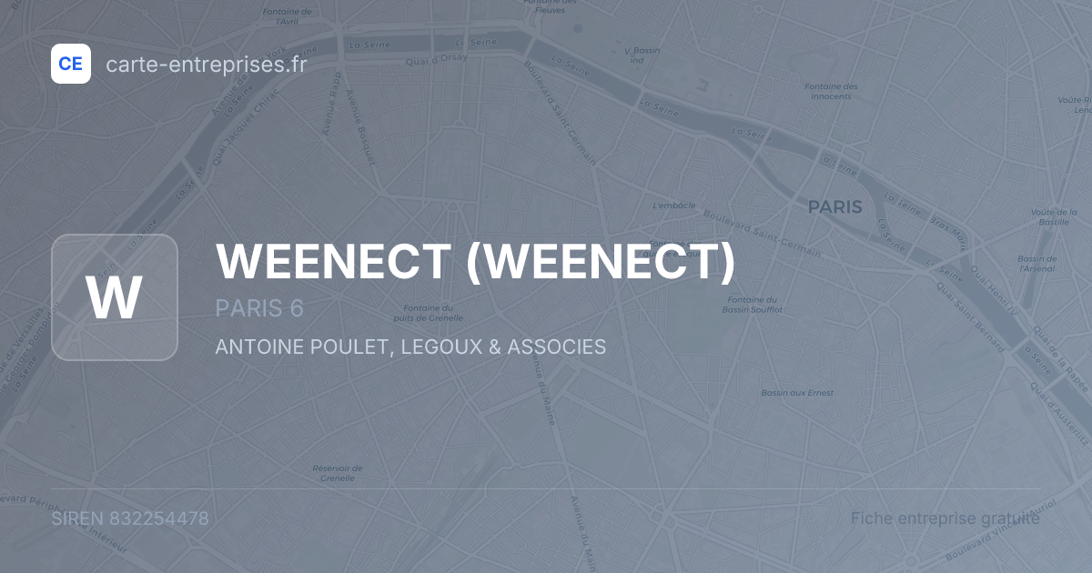 WEENECT — 832254478 — fiche entreprise