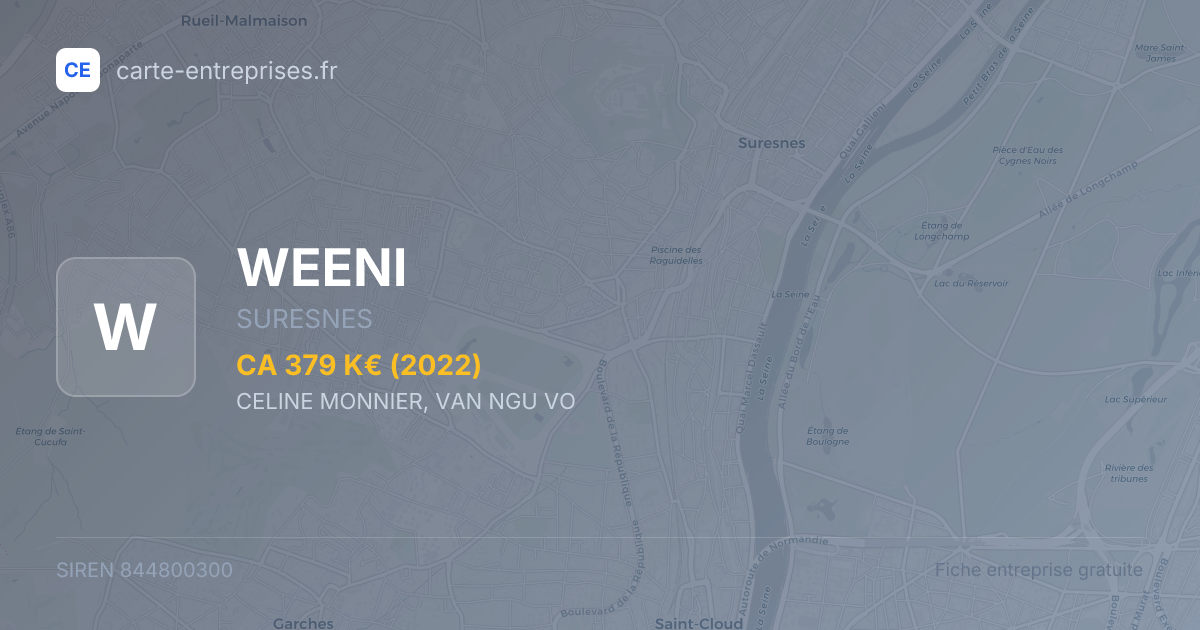 WEENI — 844800300 — fiche entreprise