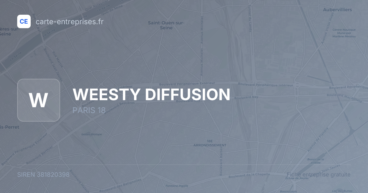 WEESTY DIFFUSION — 381820398 — fiche entreprise