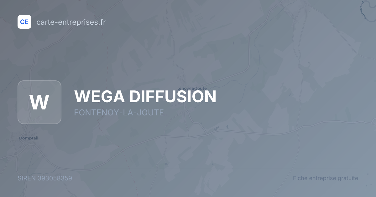 WEGA DIFFUSION — 393058359 — fiche entreprise