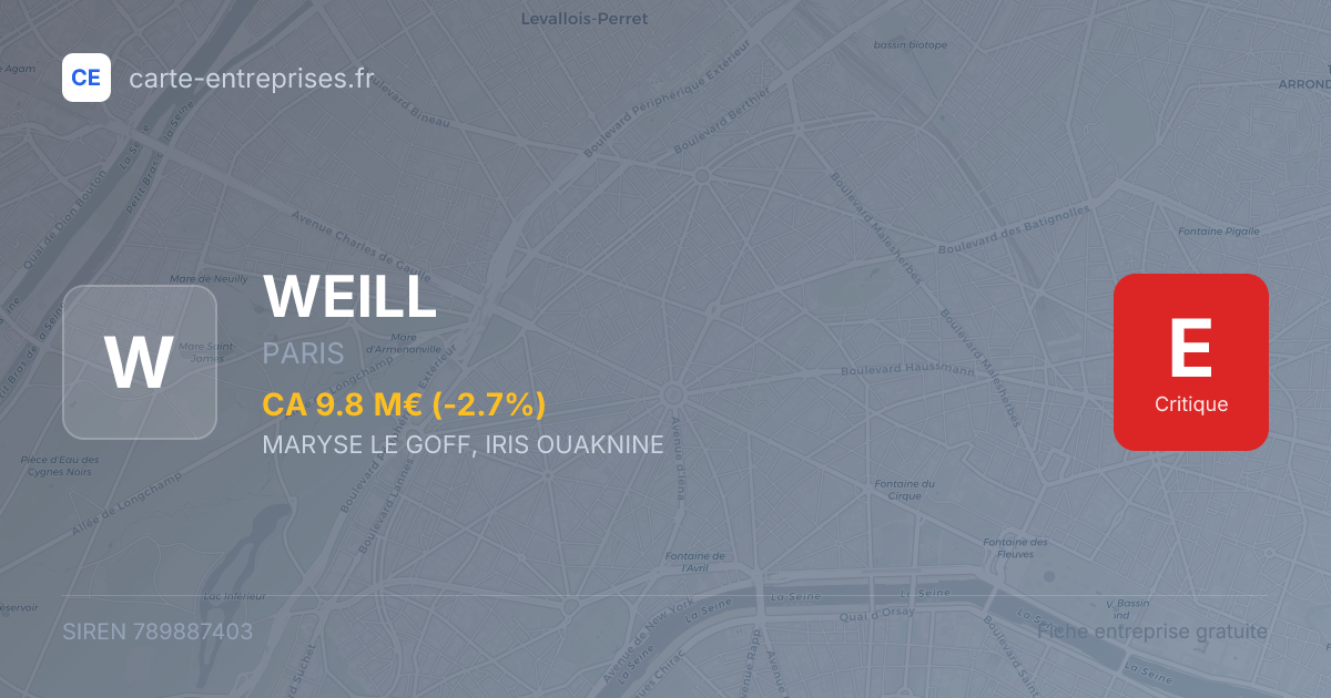 WEILL — 789887403 — fiche entreprise