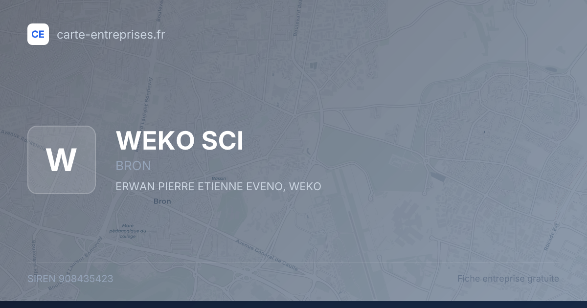 WEKO SCI — 908435423 — fiche entreprise