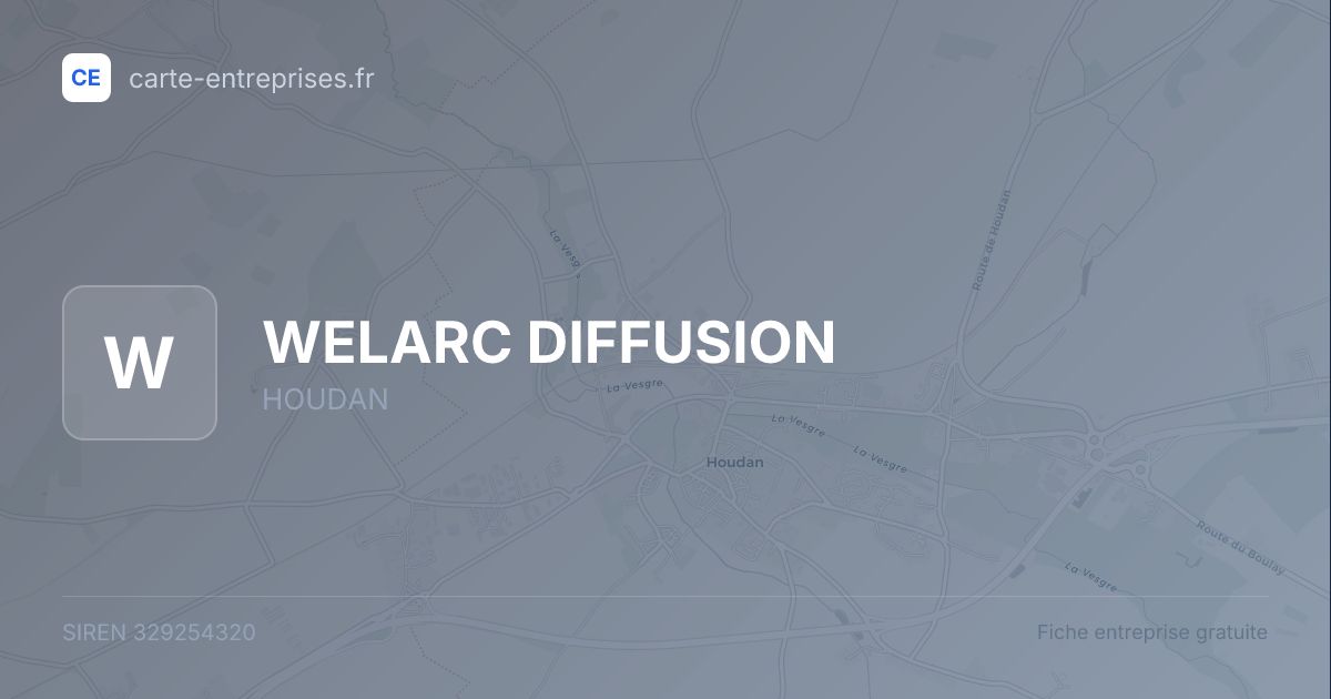 WELARC DIFFUSION — 329254320 — fiche entreprise