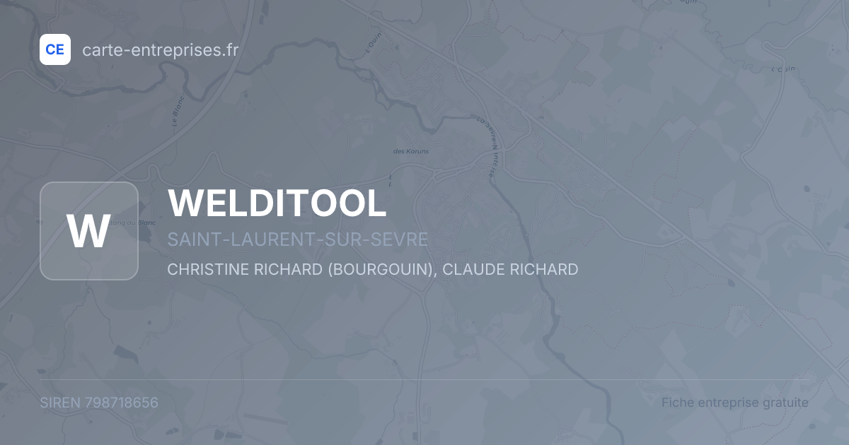 WELDITOOL — 798718656 — fiche entreprise