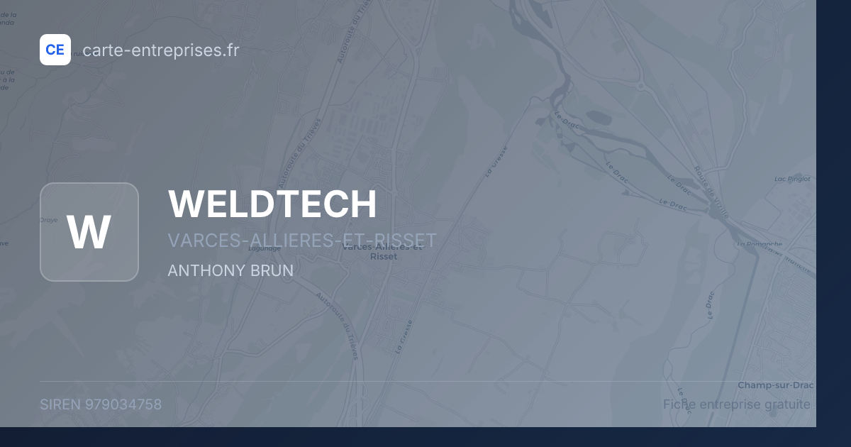 WELDTECH — 979034758 — fiche entreprise
