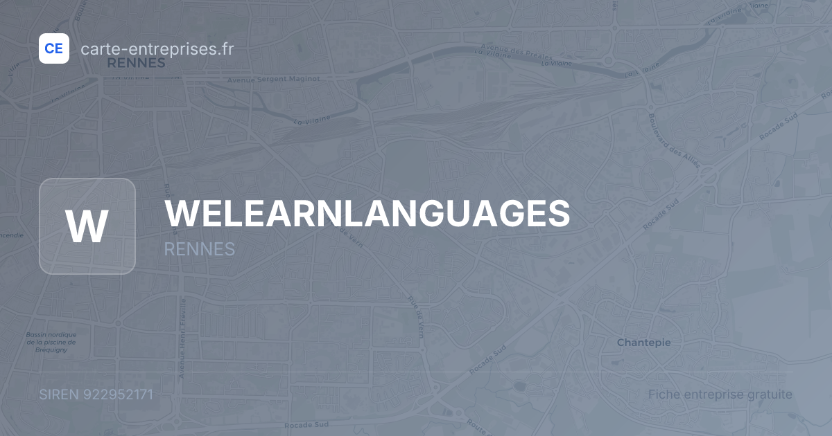 WELEARNLANGUAGES — 922952171 — fiche entreprise