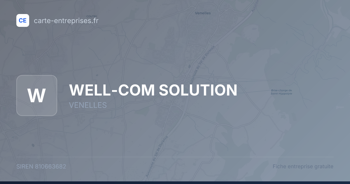 WELL-COM SOLUTION — 810663682 — fiche entreprise