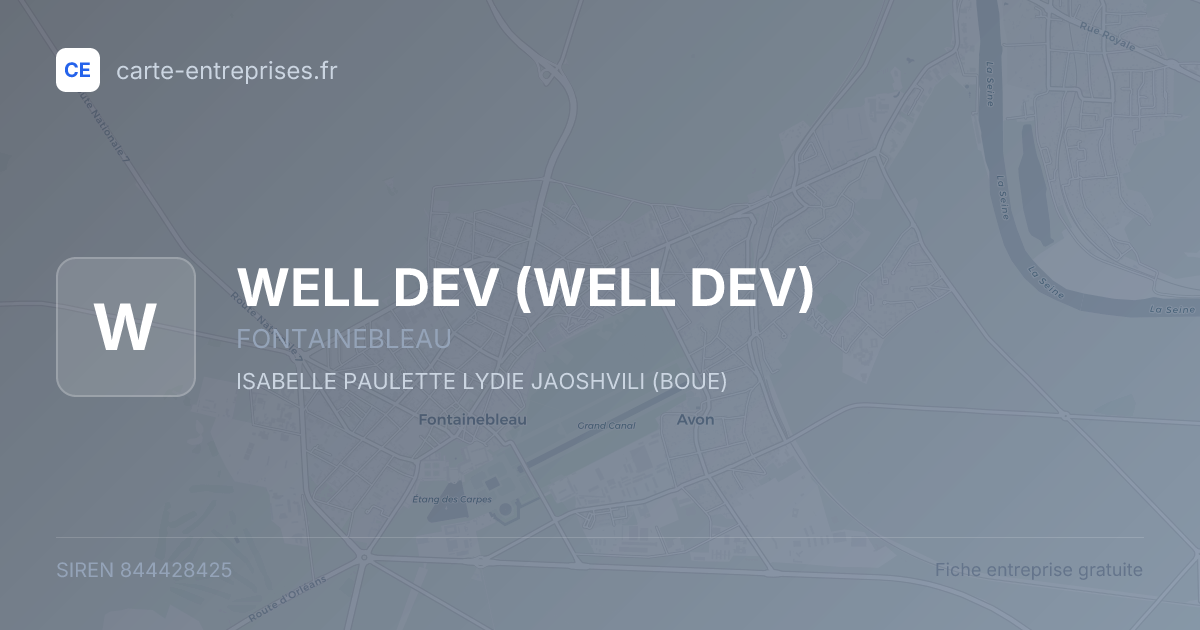 WELL DEV — 844428425 — fiche entreprise