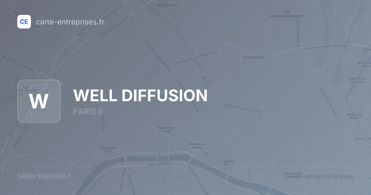 WELL DIFFUSION — 508638657 — fiche entreprise