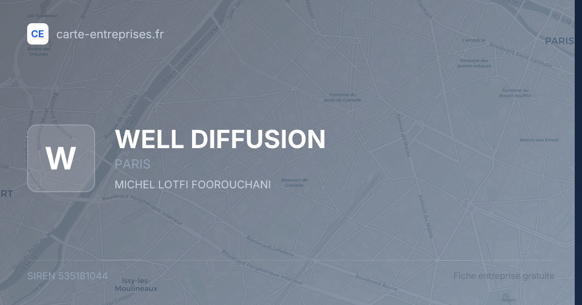 WELL DIFFUSION — 535181044 — fiche entreprise