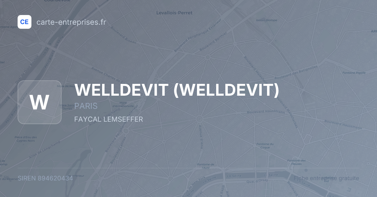 WELLDEVIT — 894620434 — fiche entreprise