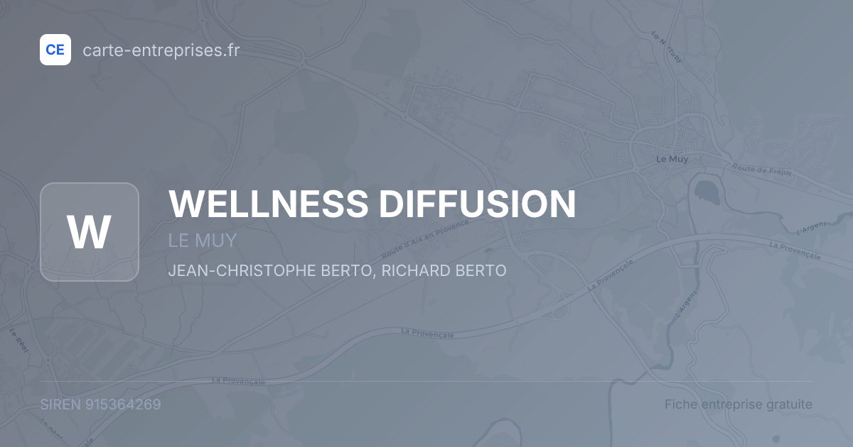 WELLNESS DIFFUSION — 915364269 — fiche entreprise