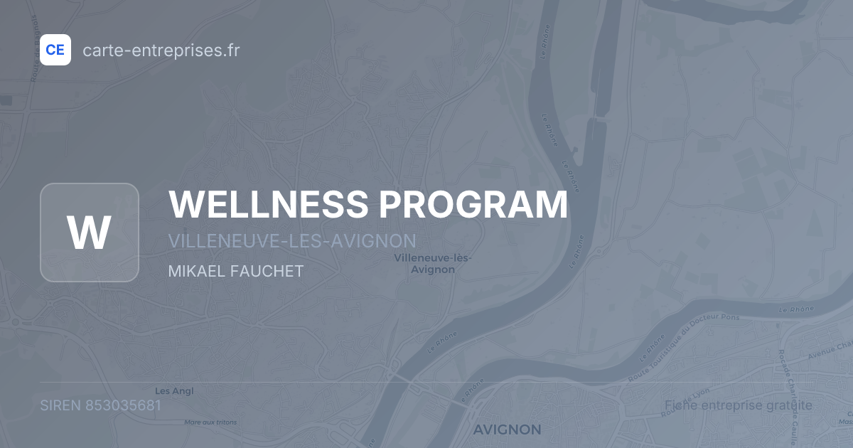 WELLNESS PROGRAM — 853035681 — fiche entreprise