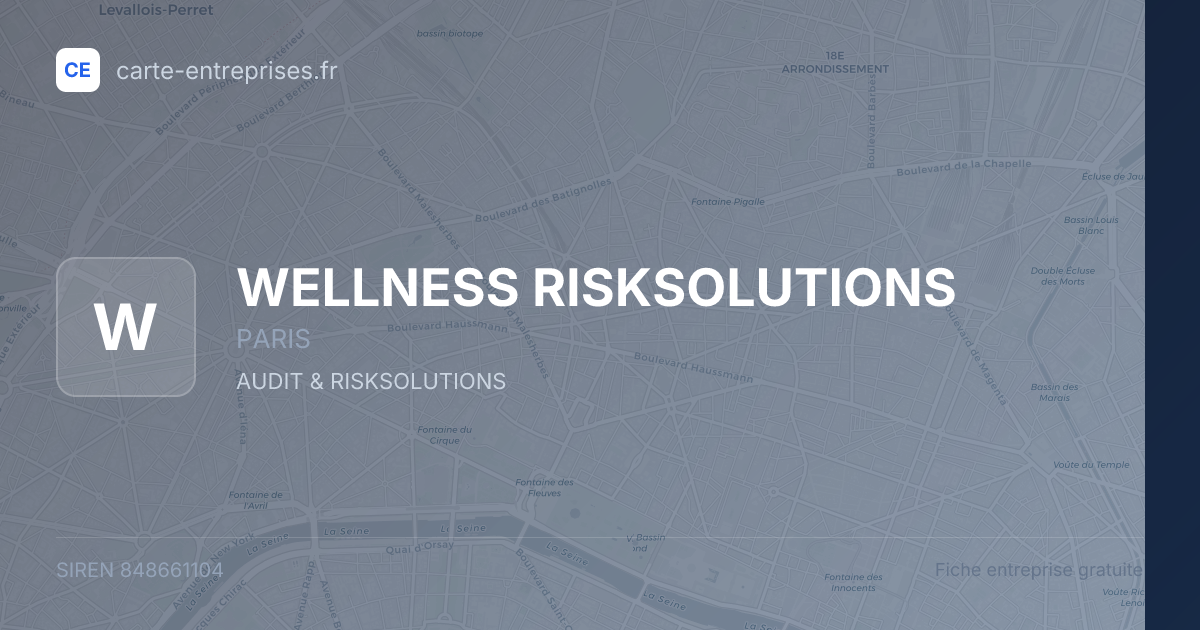 WELLNESS RISKSOLUTIONS — 848661104 — fiche entreprise