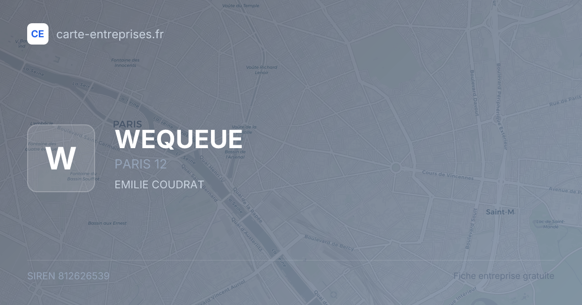 WEQUEUE — 812626539 — fiche entreprise